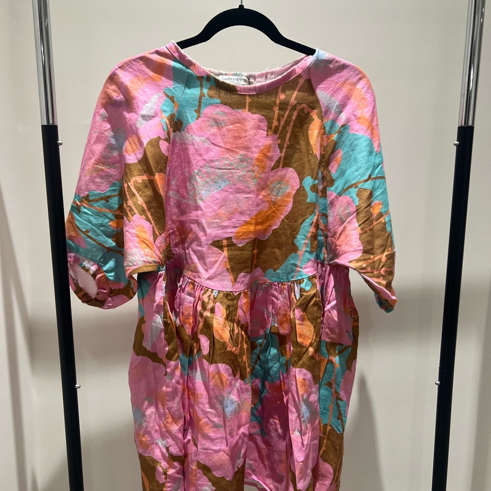NWT Floral Mini Dress in Pink and Brown